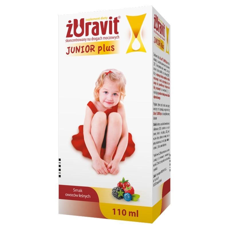 Żuravit Junior Plus płyn o smaku owoców leśnych, 110 ml