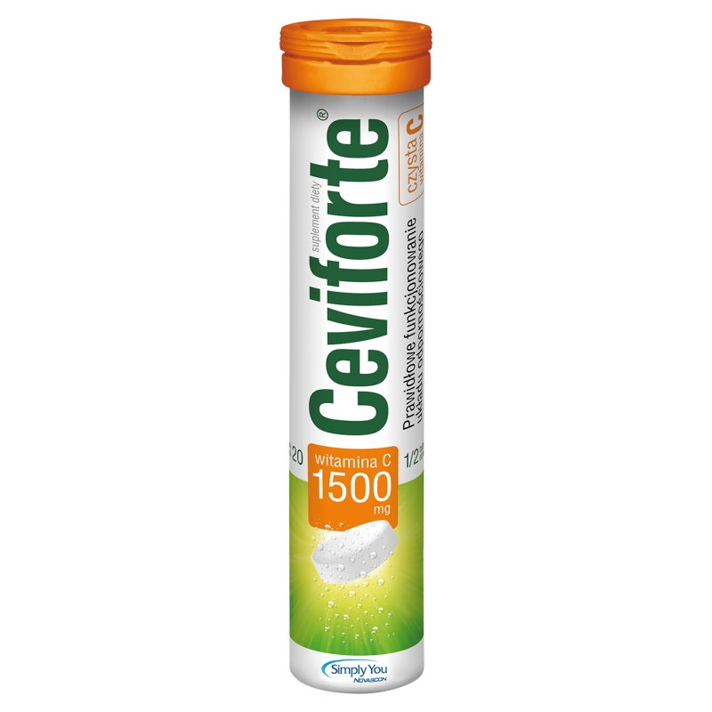 Ceviforte C1500 , tabletki musujące z witaminą C, 20 szt.
