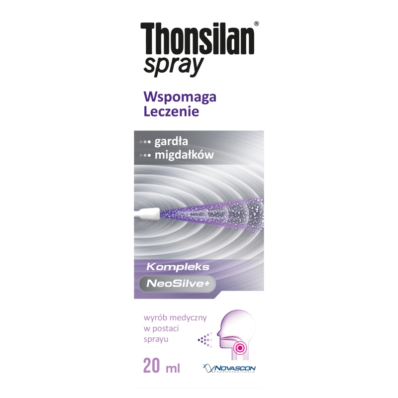 Thonsilan, spray wspomagający leczenie gardła i migdałków, 20 ml