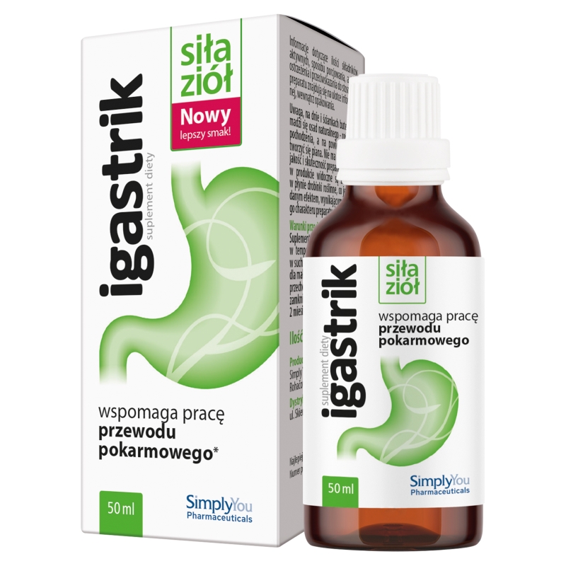Igastrik, płyn doustny ze składnikami wspierającymi układ pokarmowy, 50 ml