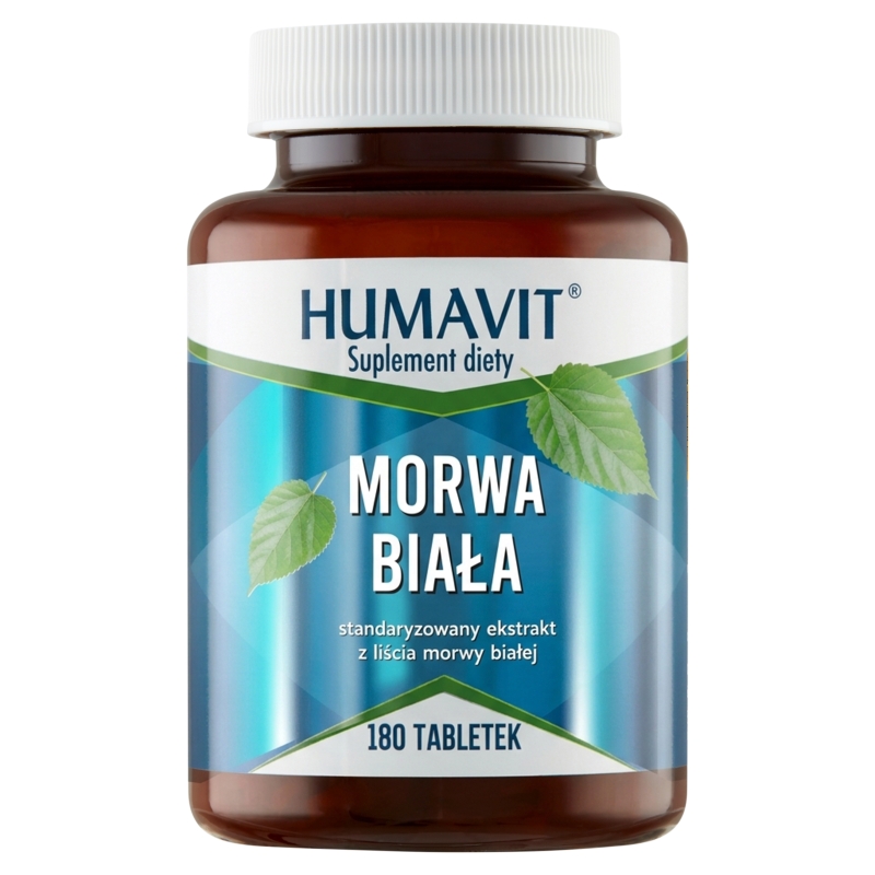 Humavit Morwa Biała ze składnikami pomagającymi utrzymać prawidłowy poziom cukru we krwi, 180 szt.