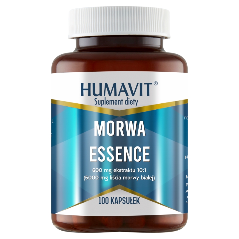 Humawit Morwa Essence, kapsułki ze składnikami wspomagającymi prawidłowy metabolizm węglowodanów, 100 szt.