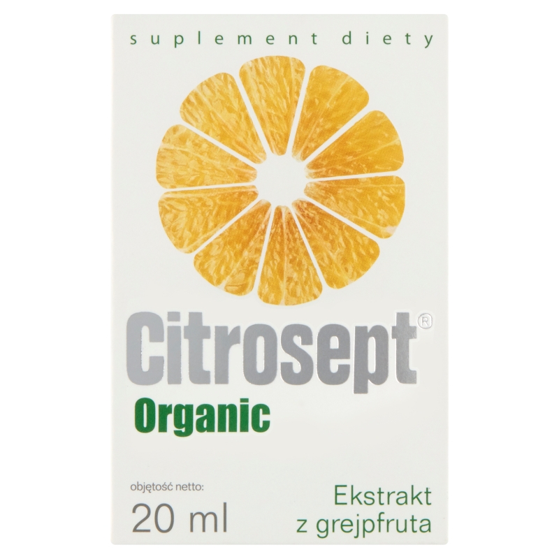 Citrosept Organic, krople z ekstraktem z grejfruta, 20 ml