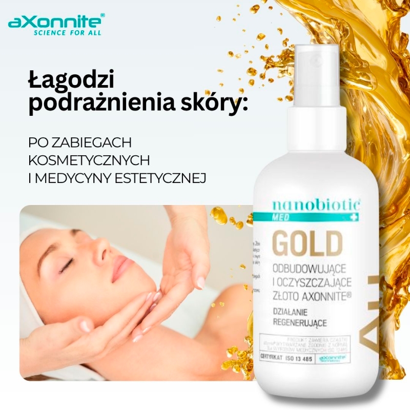 Nanobiotic Gold, spray o działaniu regenerującym, 150 ml
