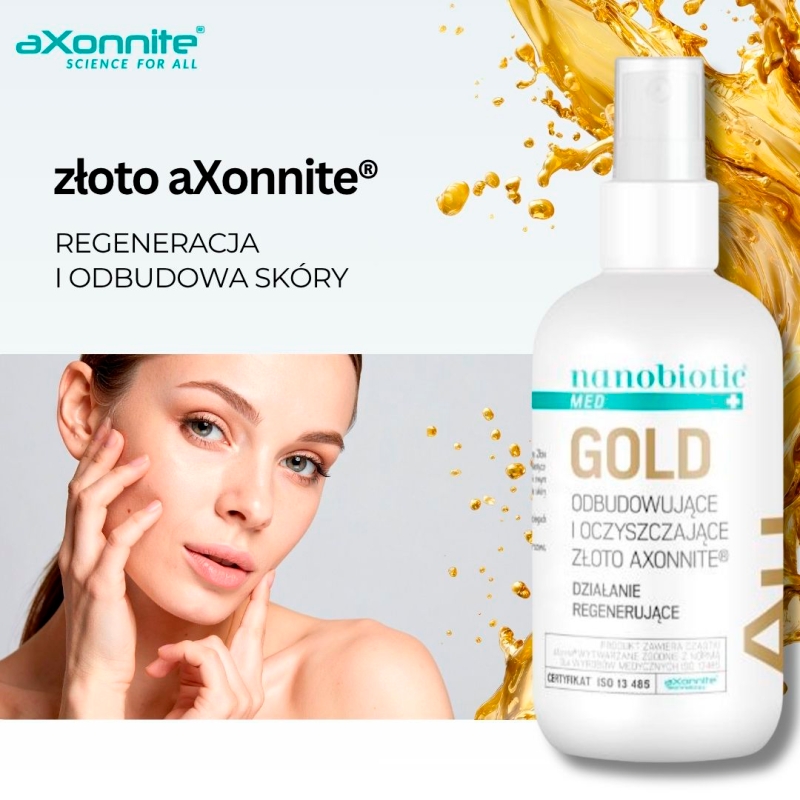 Nanobiotic Gold, spray o działaniu regenerującym, 150 ml
