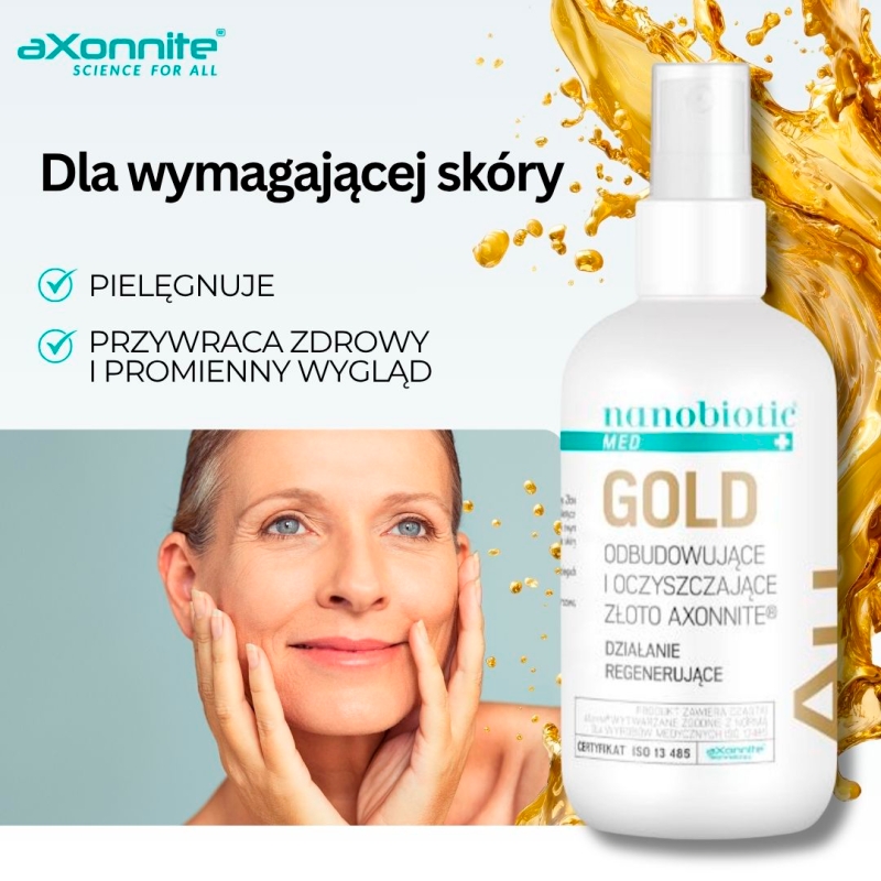 Nanobiotic Gold, spray o działaniu regenerującym, 150 ml