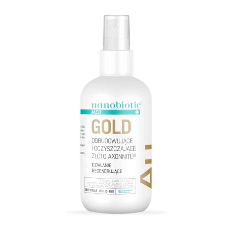 Nanobiotic Gold spray o działaniu regenerującym, 150 ml