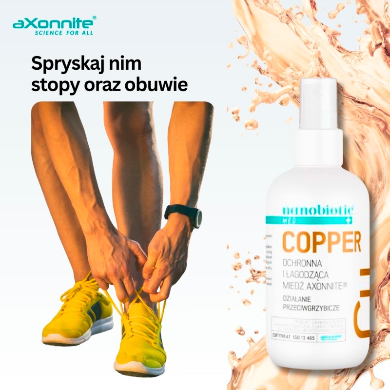 Nanobiotic Med Copper, spray o działaniu przeciwgrzybiczym, 150 ml