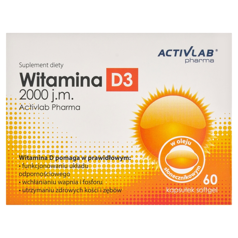  ActivLab Witamina D3 2000 j.m. 60 kapsułek