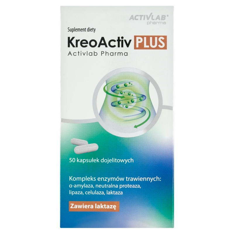 KreoActive PLUS kapsułki z kompleksem enzymów trawiennych, 50 szt.