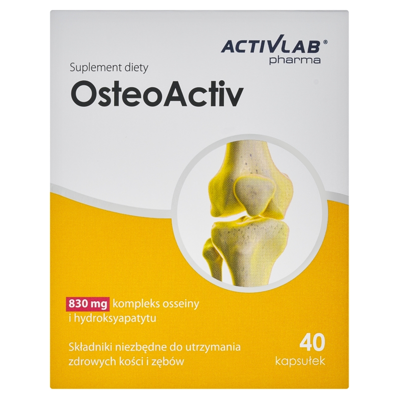 OsteoActive, kapsułki ze składnikami wspomagającymi utrzymanie zdrowych kości i zębów, 40 szt.