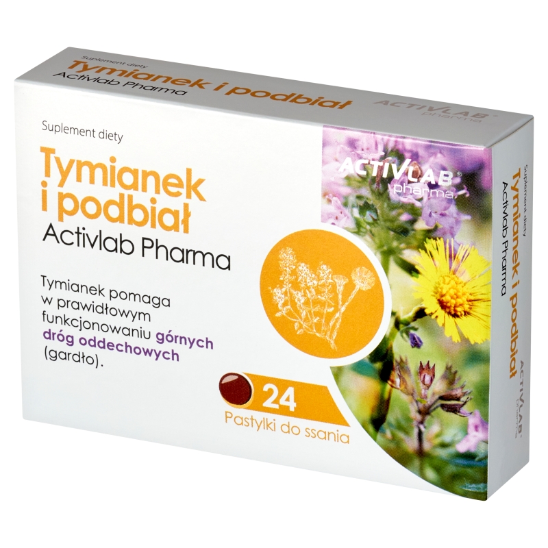 ActivLab Pharma  Tymianek I Podbiał, 24 pastylki do ssania