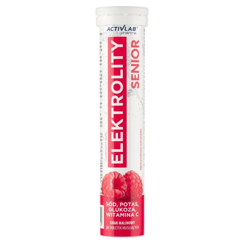 Activlab Elektrolity Senior , smak malinowy, 20 tabletek musujących