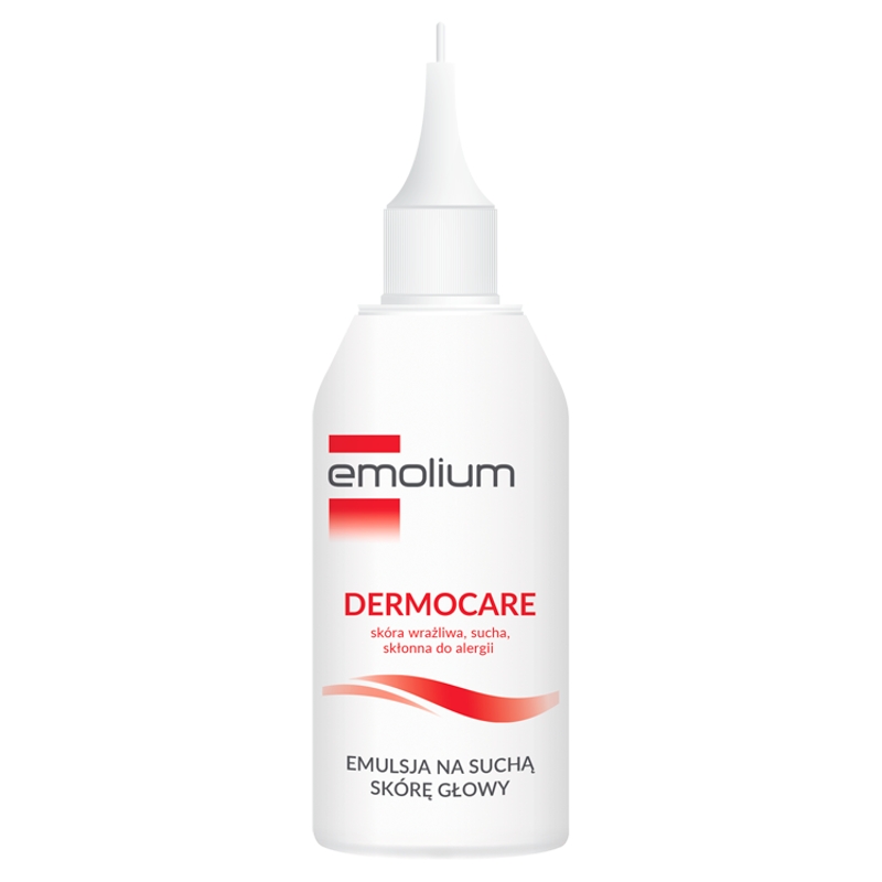 Emolium Dermocare, emulsja na suchą, wrażliwą, skłonną do alergii skórę głowy, 100 ml