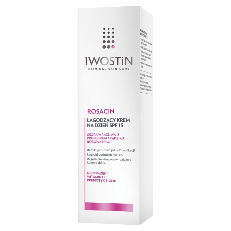 Iwostin Rosacin, krem na dzień do cery z problemem trądziku różowatego, SPF 15, 40 ml