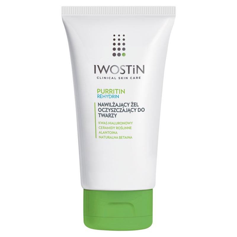 Iwostin Purritin Rehydrin, nawilżający żel do mycia twarzy, 150 ml