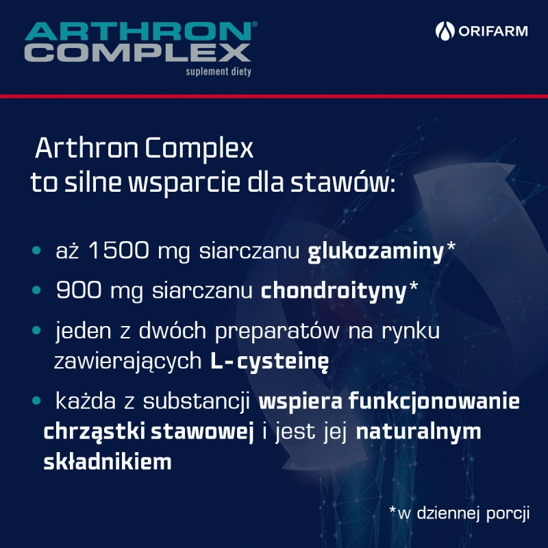 Arthron Complex , tabletki ze składnikami wspierającymi tkankę chrzęstną, 60 szt.