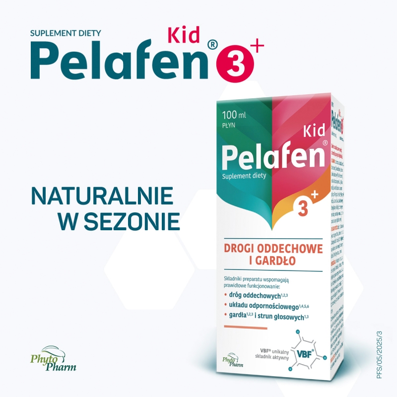 Pelafen Kid 3+, syrop ze składnikami wspomagającymi odporność, 100 ml