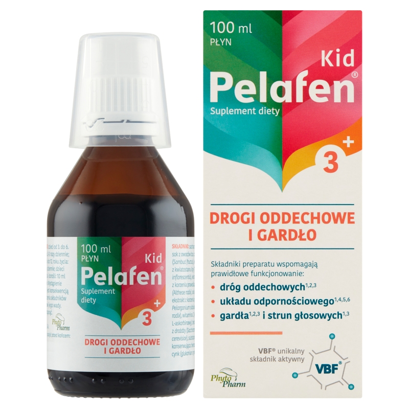 Pelafen Kid 3+, syrop ze składnikami wspomagającymi odporność, 100 ml