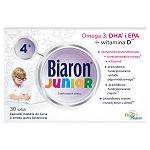 Bioaron Junior kapsułki do żucia ze składnikami wspierającymi odporność dla dzieci o smaku owocowej gumy balonowej, 30 szt.