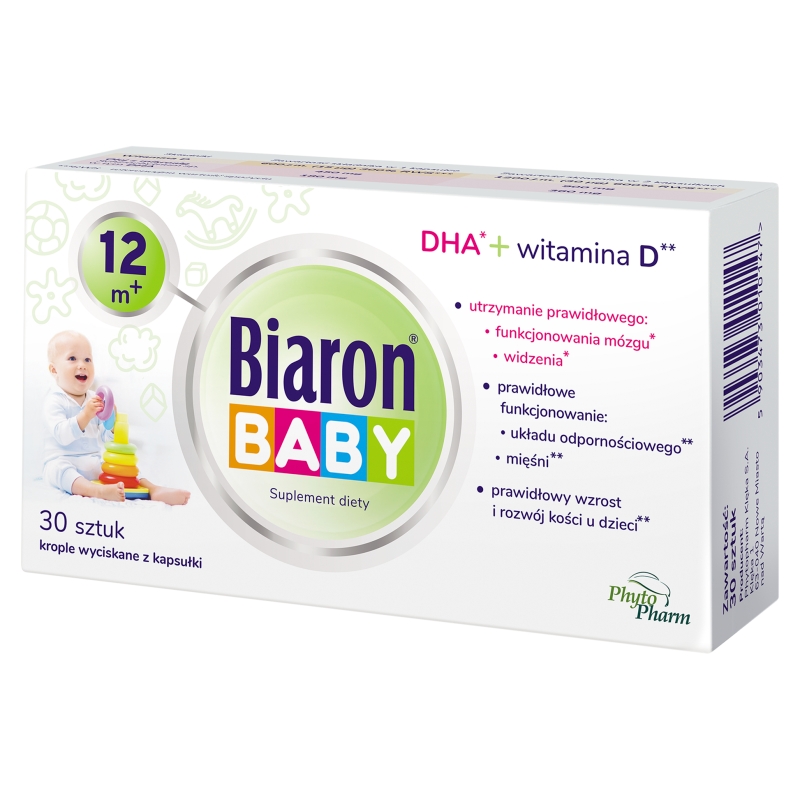 Biaron Baby 12M+ kapsułki z witaminą D dla dzieci, 30 szt. 