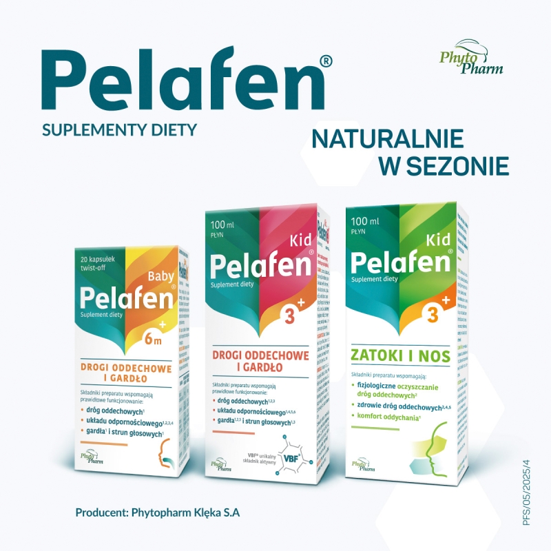 Pelafen Kid Zatoki i Nos, płyn ze składnikami wspomagającymi oczyszczanie dróg oddechowych, 100 ml
