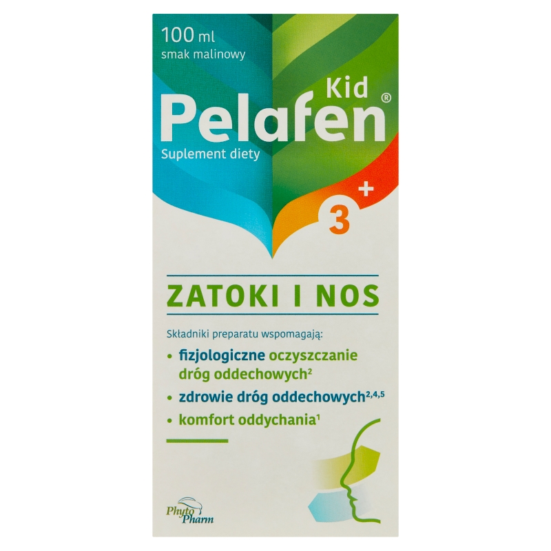 Pelafen Kid Zatoki i Nos, płyn ze składnikami wspomagającymi oczyszczanie dróg oddechowych, 100 ml