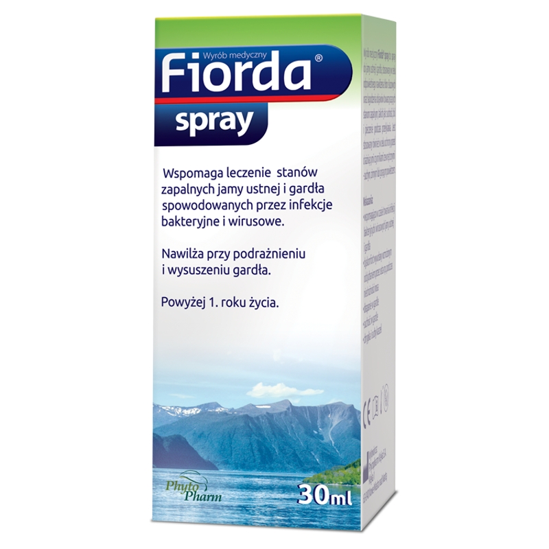 Fiorda spray, nawilżający błonę śluzową, łagodzi objawy stanów zapalnych, 30 ml