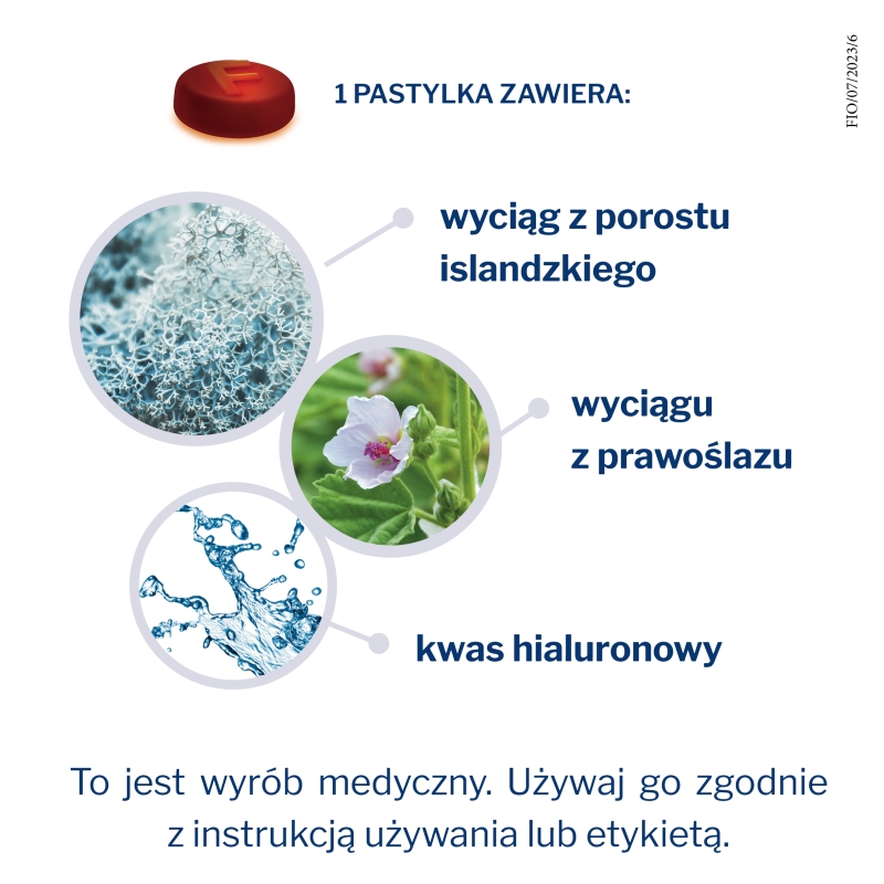 Fiorda Vocal MD, pastylki do ssania na ból gardła i chrypkę o smaku pomarańczowym, 30 szt.