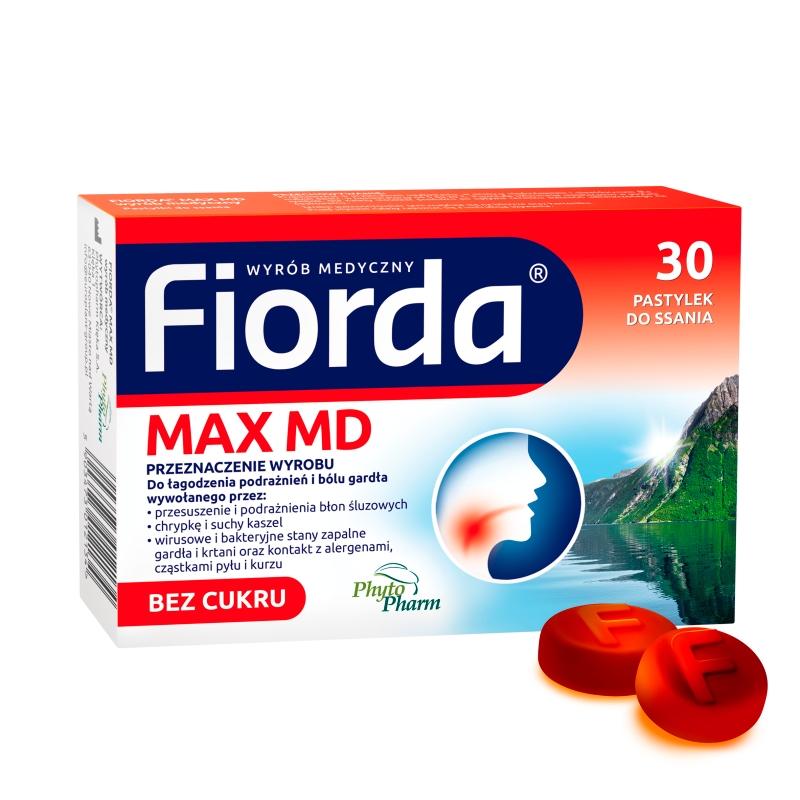 Fiorda MAX MD, pastylki do ssania , 30 szt.