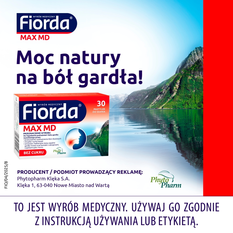 Fiorda MAX MD, pastylki do ssania , 30 szt.