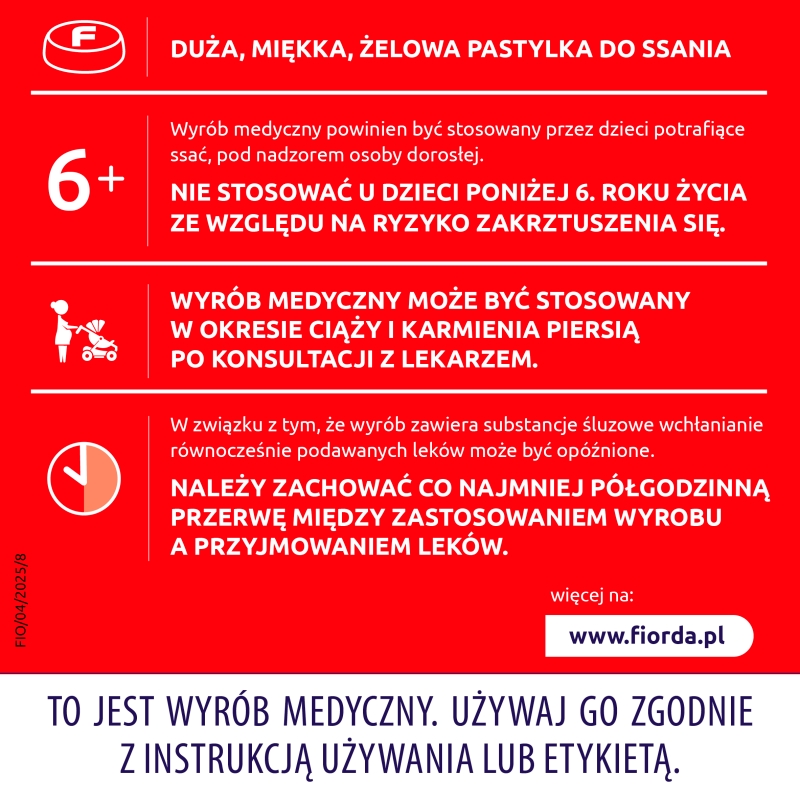 Fiorda MAX MD, pastylki do ssania , 30 szt.