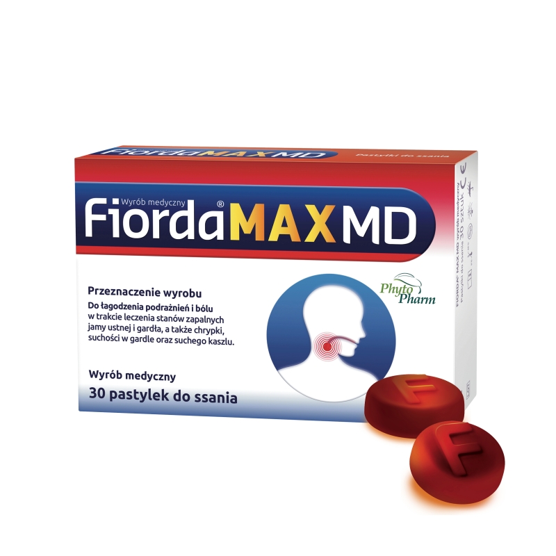 Fiorda MAX MD, pastylki do ssania , 30 szt.