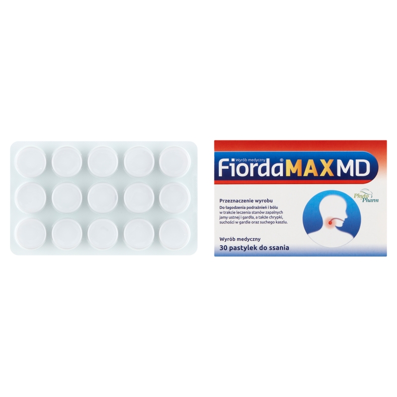 Fiorda MAX MD, pastylki do ssania , 30 szt.