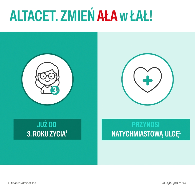 Altacet ICE, aerozol pielęgnująco-chłodzący na urazy, 130 ml