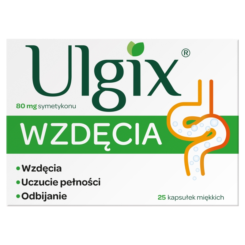 Ulgix wzdęcia, 80 mg 25 kapsułek