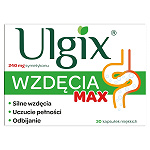 Ulgix wzdęcia max, kapsułki łagodzące odbijanie, uczucie pełności, 30 szt.