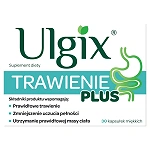 Ulgix Trawienie Plus kapsułki ze składnikami wspomagającymi prawidłowe trawienie i zmniejszenie uczucia pełności, 30 szt.