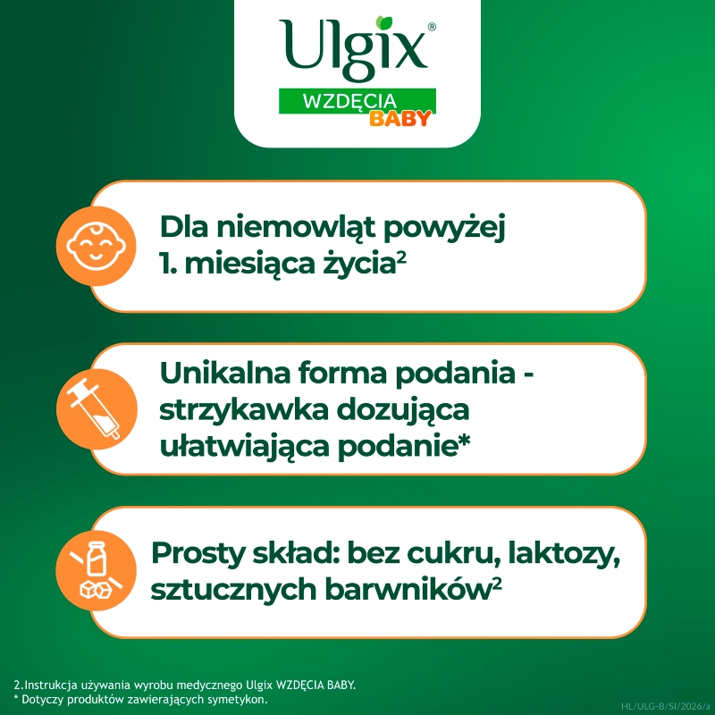 Ulgix Wzdęcia Baby, emulsja doustna, 40 g