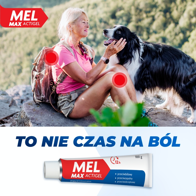 Mel Max Actigel, żel o dzaiłaniu przeciwbólowym i przeciwzapalnym, 180 g