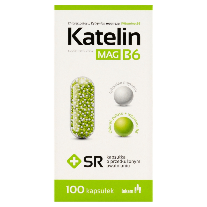Katelin MAG B6, kapsułki z witaminą B6 i magnezem, 100 szt.