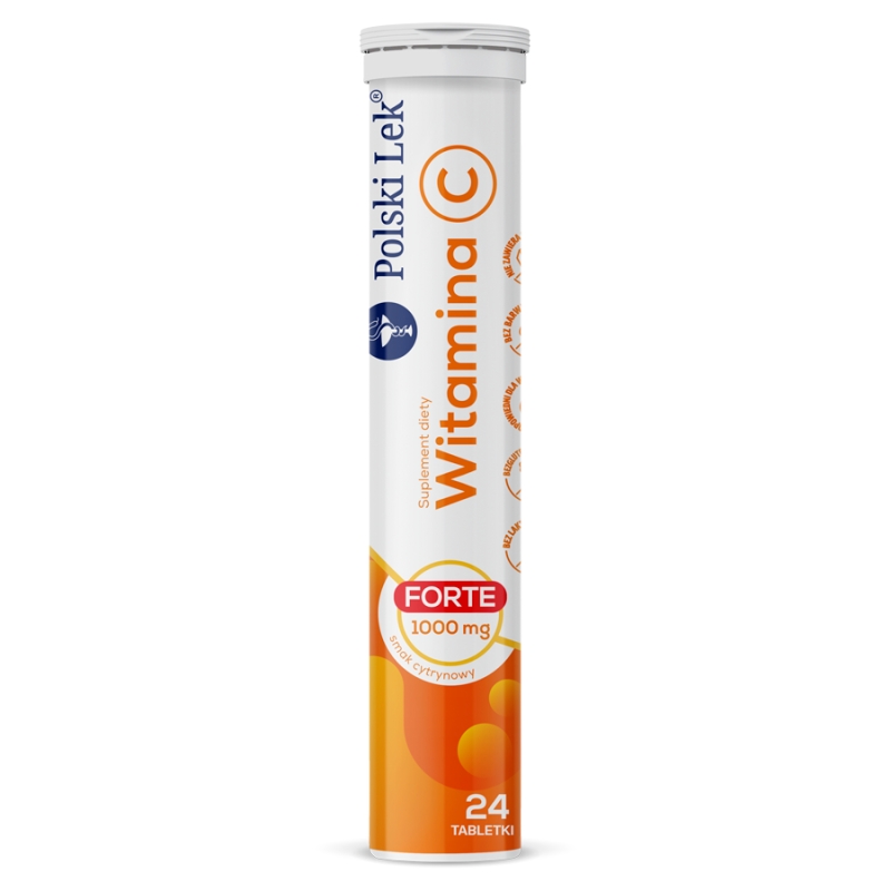 Polski Lek Witamina C Forte 1000 mg , 24 tabletki musujące