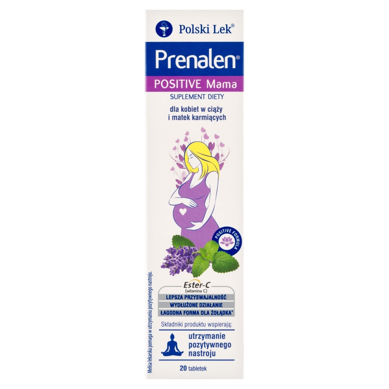 Prenalen Positive Mama, 20 tabletek musujących o smaku mango