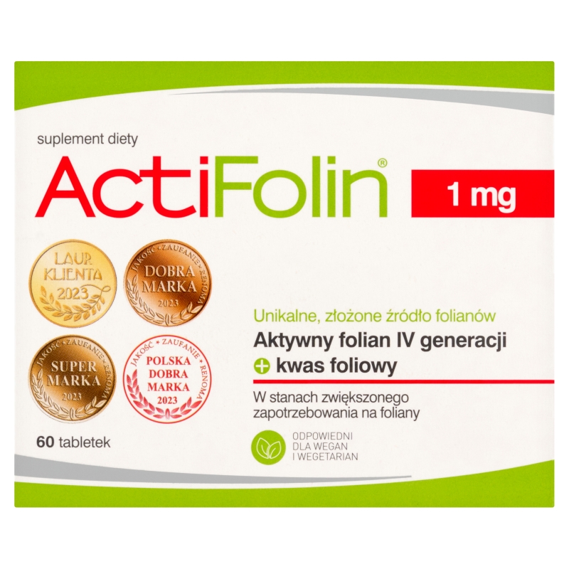 Actifolin 1 mg, 60 tabletek