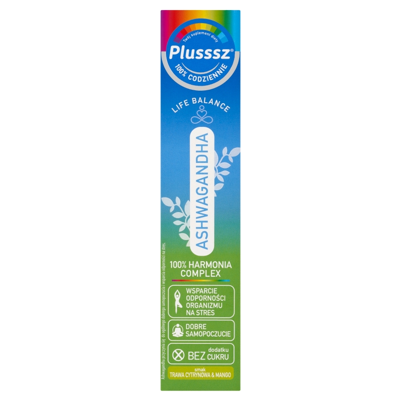Plusssz Ashwagandha 100% Harmonia Complex 24 tabletki musujące