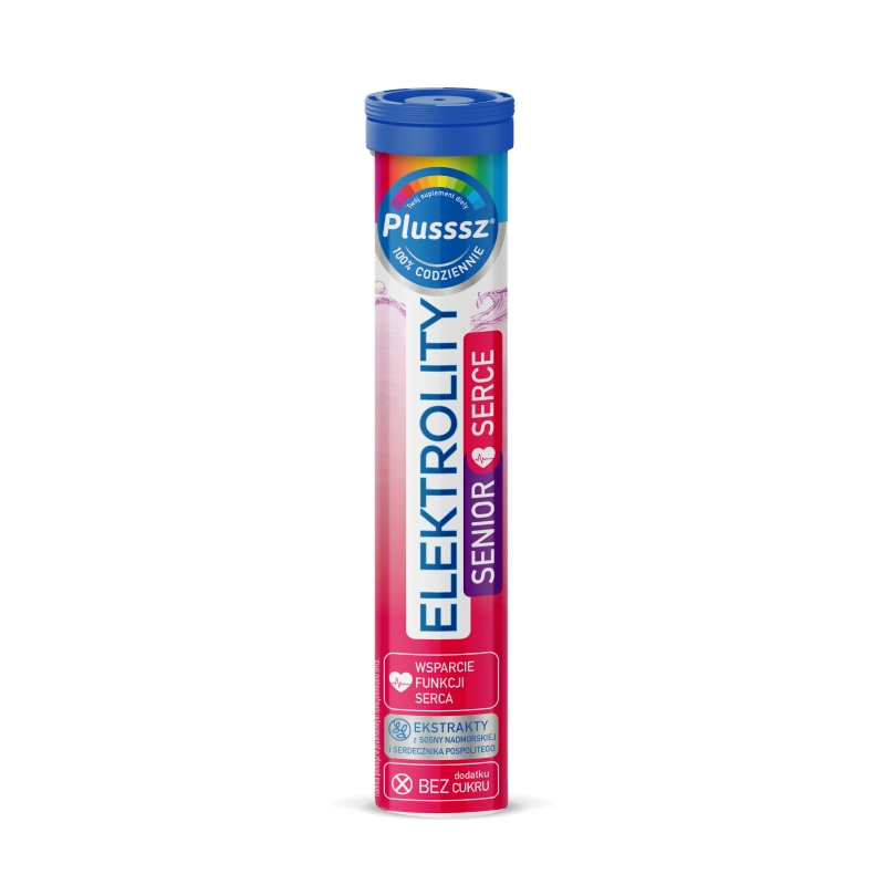 Plusssz Elektrolity Senior Serce, 24 tabletki musujące
