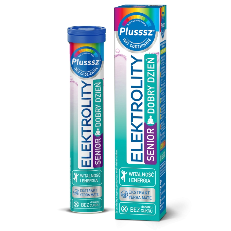Plusssz Elektrolity Senior Dobry Dzień, 24 tabletki musujące