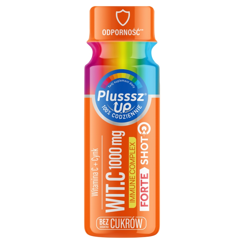Plusssz Up Wit.C 1000mg Immune Complex shot o smaku czarnej porzeczki, 50 ml KR&Oacute;TKA DATA 31.05.2026