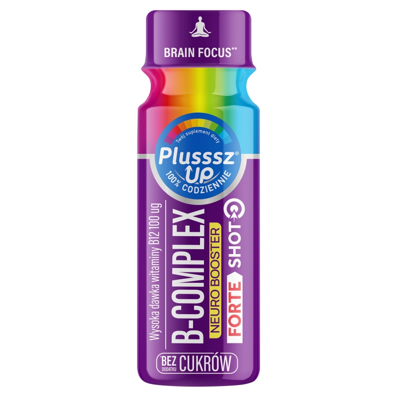 Plusssz Up B-COMPLEX, shot o smaku malinowym, 50 ml