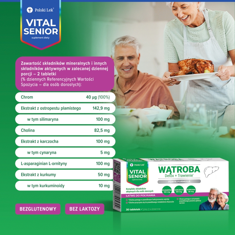 Vital Senior Wątroba, 30 tabletek